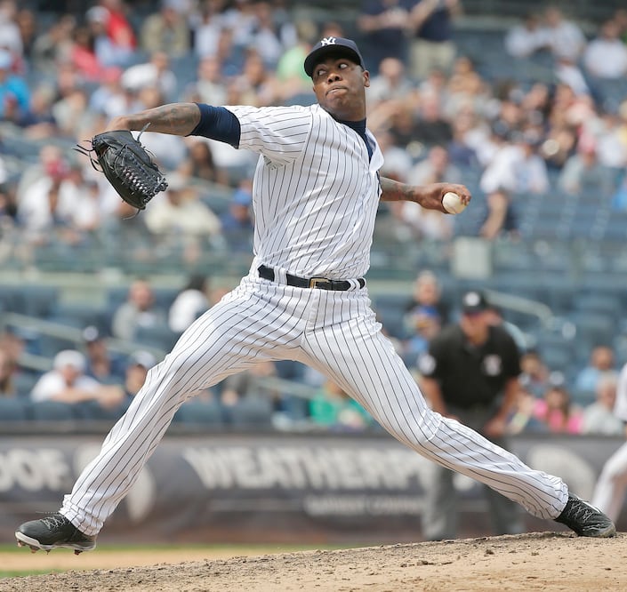 El salvamento de los Bombarderos se lo apuntó Aroldis Chapman (FRANK FRANKLIN II. AP)