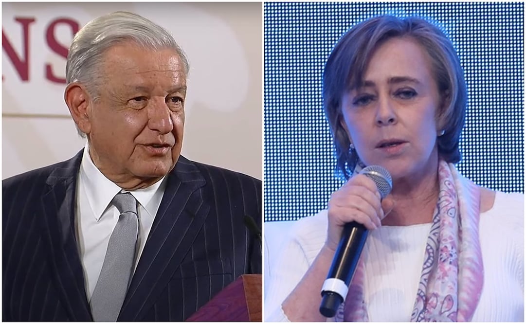 El presidente de México Andrés Manuel López Obrador y la analista política María Amparo Casar. Foto: EL UNIVERSAL