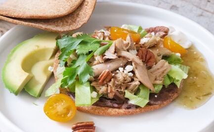 Tostadas de pollo keto
