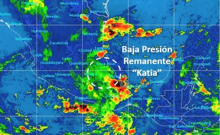 "Katia" ya es baja presión; prevén que se disipe pronto
