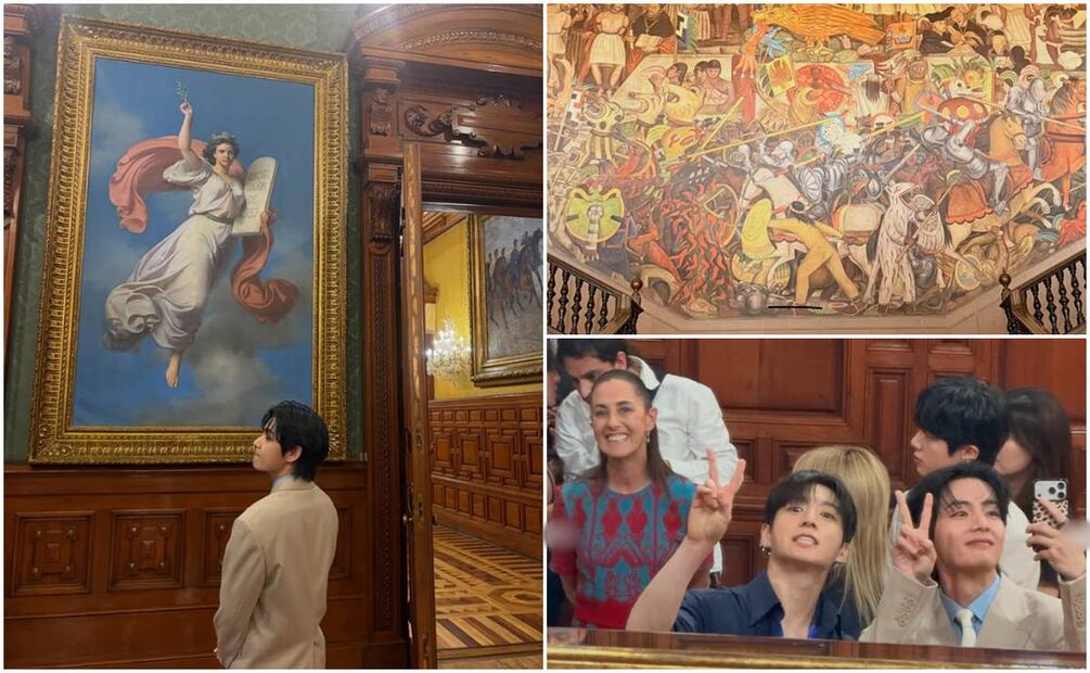 Kim Taehyung, de BTS, en Palacio Nacional.