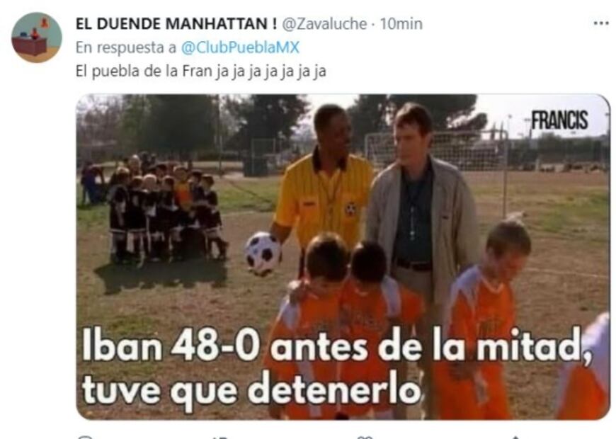 Los memes humillan al Puebla tras ser goleados 11-2 por el América