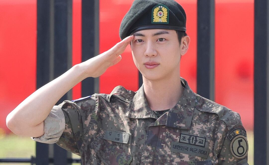 Jin, miembro de la banda de K-pop BTS, concluyó con su servicio militar obligatorio en junio pasado. Foto: AP