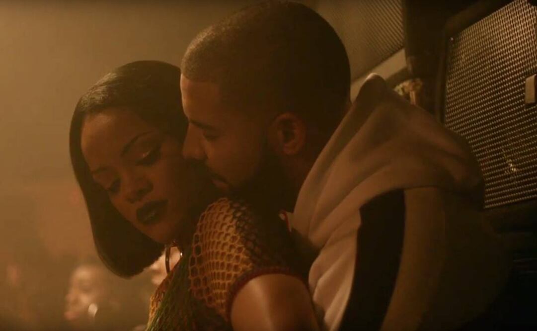 La versión explícita muestra a una Rihanna de cabello corto en una discoteca bailando muy pegadita a Drake. (FOTO: YouTube)