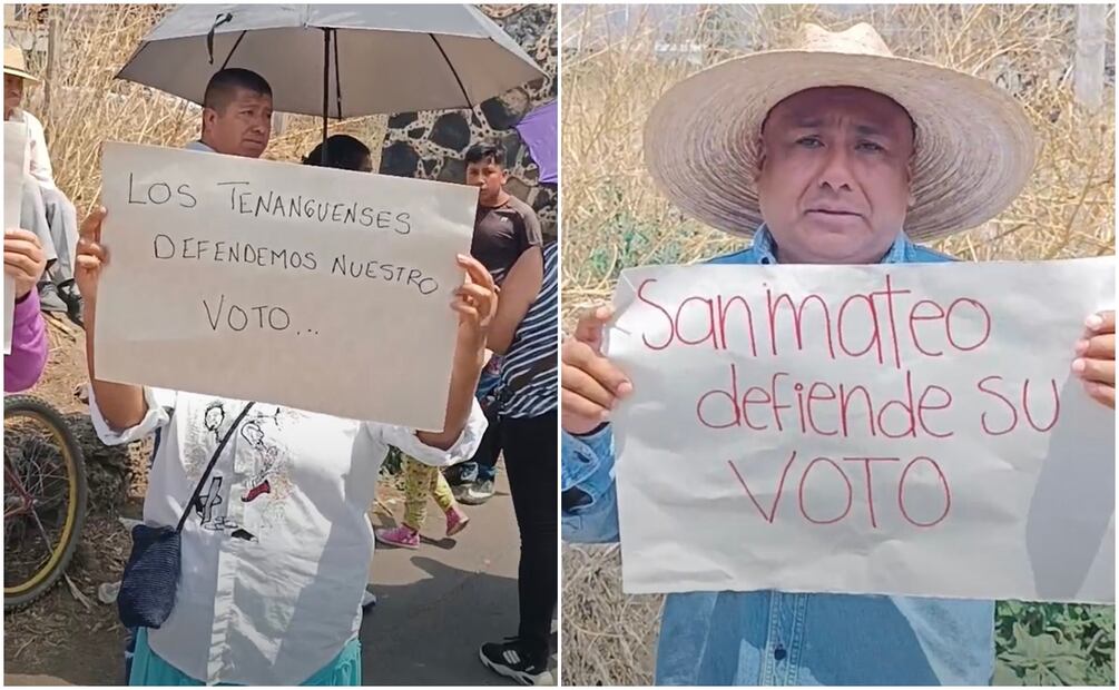 Protesta en Tenango del Aire. Foto: Especial