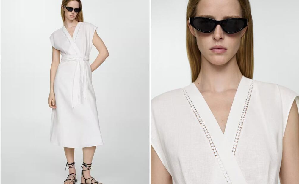 Los vestidos cruzados nos favorecen a todas. Foto: Mango