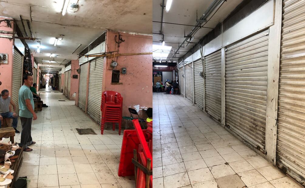 La actividad comercial del mercado Lucas de Gálvez, en Mérida sigue impactando tras 5 años de la pandemia por Covid-19 (13/03/2025). Foto: Especial