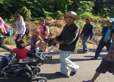 Segunda caravana migrante avanza hacia Arriaga, Chiapas