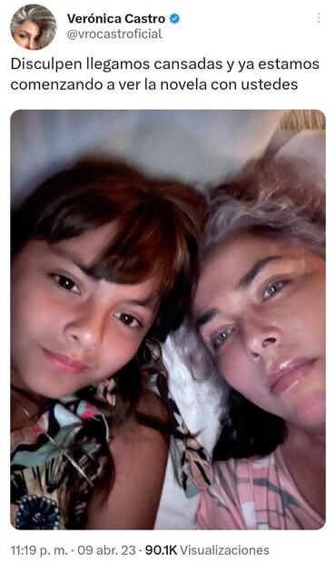 La actriz se reencontró con su nieta Rafaela tras dos años de no estar juntas. Foto: Twitter @vrocastroficial.