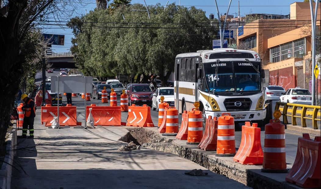 Construcción del Viaducto Elevado en el centro de la ciudad de Zacatecas. Foto: Diana Valdez/EL UNIVERSAL