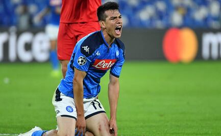 Así quedó la pierna del Chucky Lozano tras estrenarse como goleador en Champions con el Nápoli