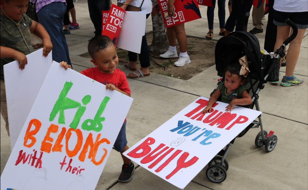 Asistentes de una protesta en Texas (EFE)