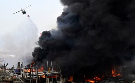 Incendio en Puerto de Beirut "está bajo control", asegura el gobierno de Líbano