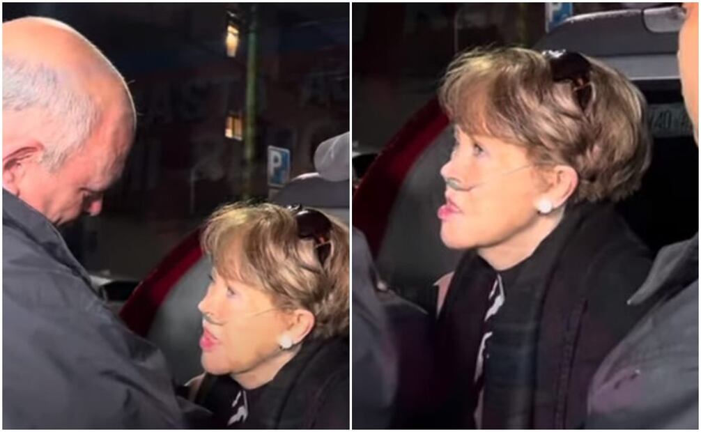 Lolita Ayala asiste con oxígeno a la misa dedicada a Talina Fernández a un año de su muerte. Video: Berenice Ortiz 