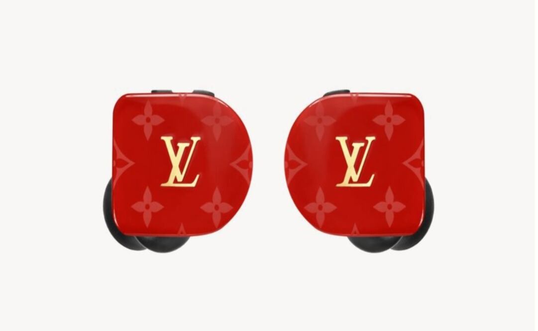 Auriculares Louis Vuitton rojos muy brillante