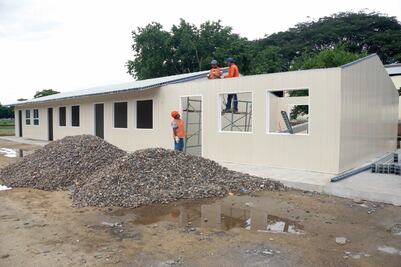 Aulas provisionales llevan 70% de avance en Oaxaca