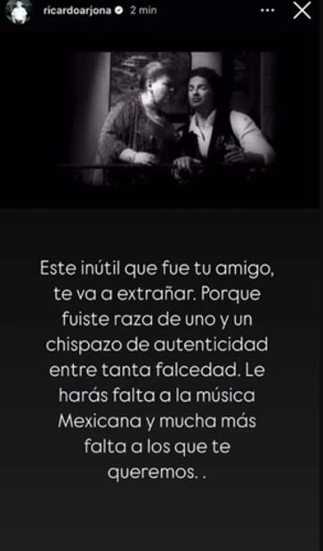 Con este mensaje el guatemalteco dio el último adiós a la mexicana. Foto: Captura de pantalla.