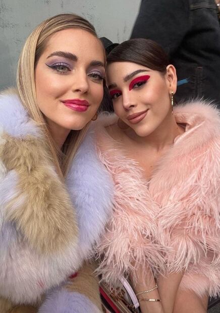 Danna Paola y Chiara Ferragni se dejan ver juntas e impactan con su maquillaje