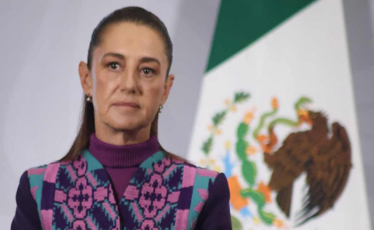 La presidenta Claudia Sheinbaum durante la mañanera del 3 de diciembre del 2025. Foto: Luis Camacho  / EL UNIVERSAL