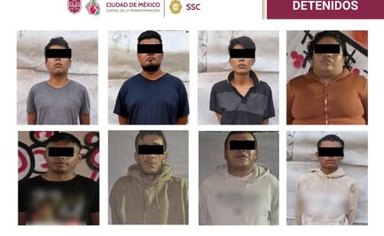 Detienen en Iztapalapa a 8 integrantes de "Los Richies"; les aseguran más de 400 dosis de droga
