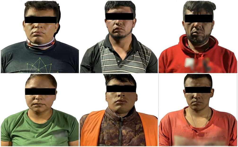 Integrantes del Gabinete de Seguridad en coordinación con Seguridad Física de Pemex detuvieron a ocho hombres y una mujer. Fotos: Especiales