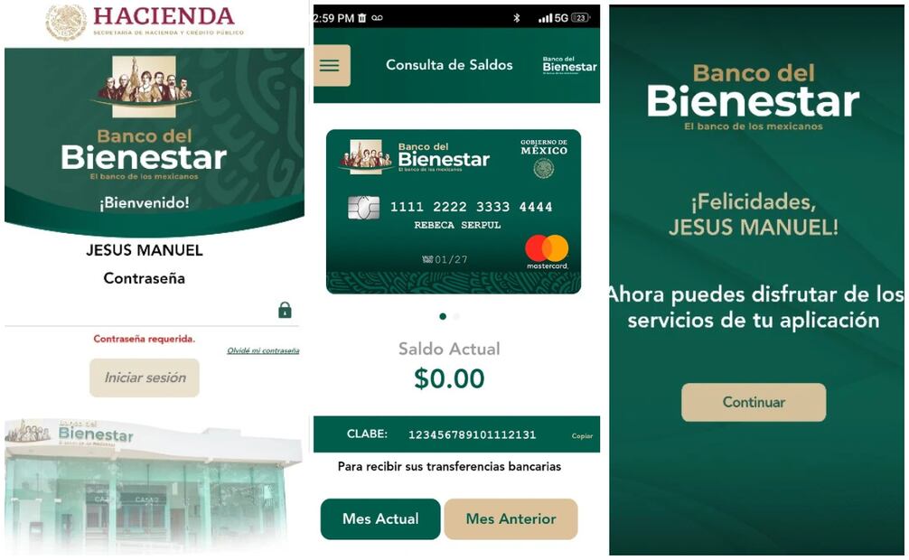Sigue estos pasos para consultar tu saldo y movimientos de tu tarjeta en la aplicación del Banco del Bienestar. Foto: Captura de pantalla: Google Play