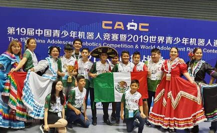 Niños de Tamaulipas y Veracruz arrasan en torneo de robótica en China