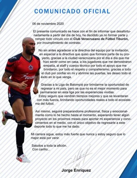 Jorge "Chatón" Enríquez deja al Club Veracruzano de la LBM por falta de pago