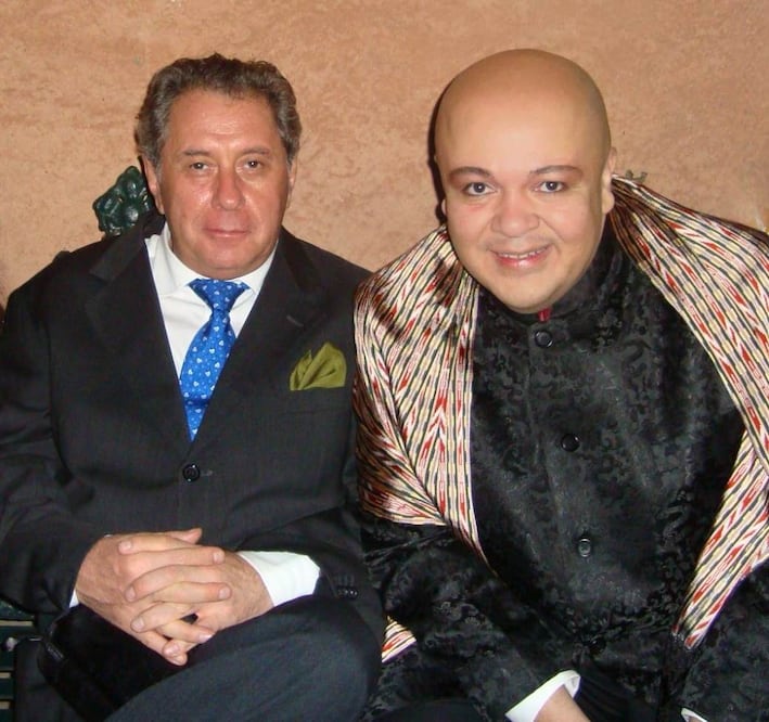 Enrique Bátiz y Lázaro Azar en el Cervantino, Guanajuato (2009)./ Lázaro Azar