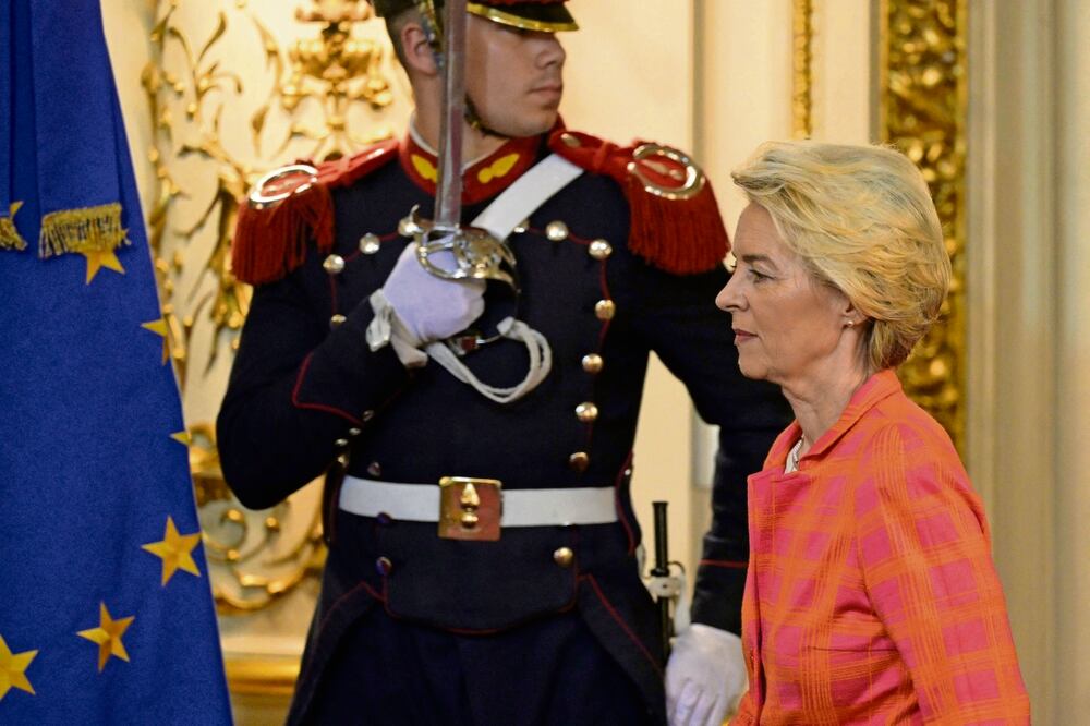 La presidenta de la Comisión Europea, Ursula von der Leyen, ayer en Buenos Aires.