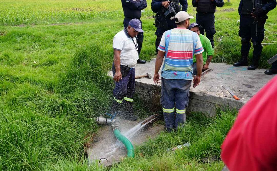 Segiagua clausura 6 tomas clandestinas en el sistema Lerma Norte (17/06/2025). Foto: Especial