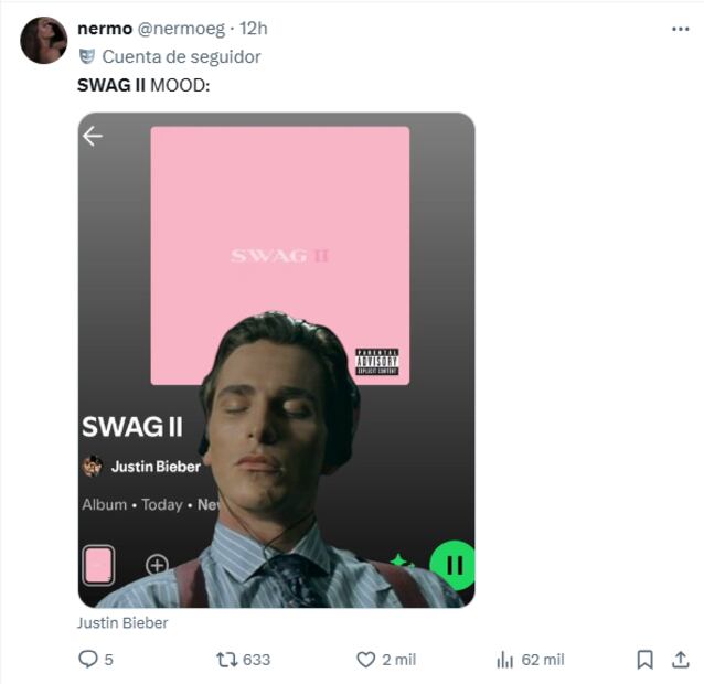 Usuarios compartieron en redes sociales sus reacciones más divertidas y algunos memes mientras esperaban el lanzamiento de "Swag II". Foto: Captura de pantalla