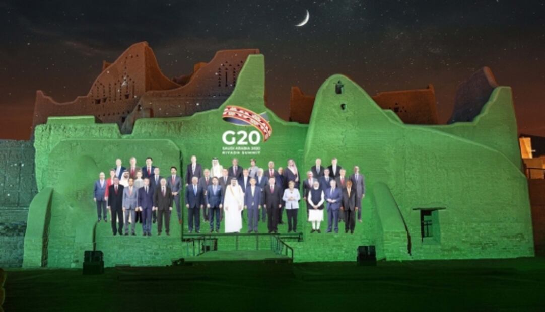 Así es la foto grupal con la "nueva normalidad" en la cumbre del G20