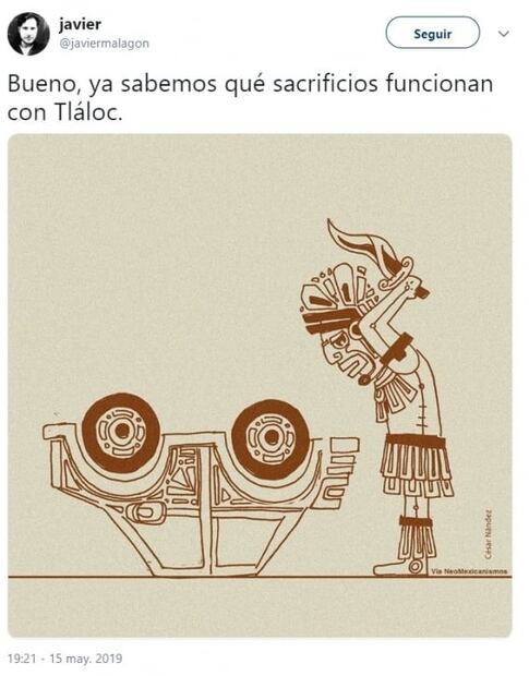 Con memes agradecen en redes sociales a Tláloc por lluvia