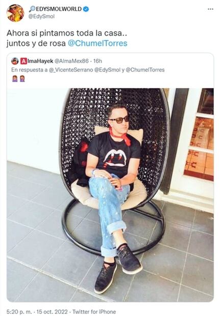 Edy Smol le responde a Chumel Torres por burlarse de su forma de vestir: "Arrastrado"