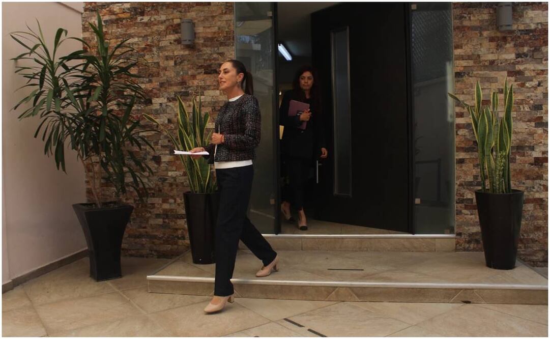 La presidenta electa, Claudia Sheinbaum, ofreció una conferencia de prensa en su casa de transición este 17 de septiembre del 2024. Foto: Francisco Rodríguez / EL UNIVERSAL