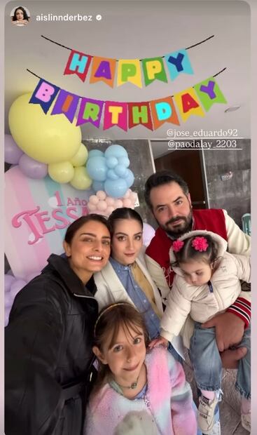 Aislinn y su hija Kailani en el festejo de Tessa. Foto: Instagram.