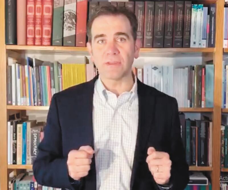 Lorenzo Córdova Vianello, consejero presidente del INE. TOMADA DE VIDEO