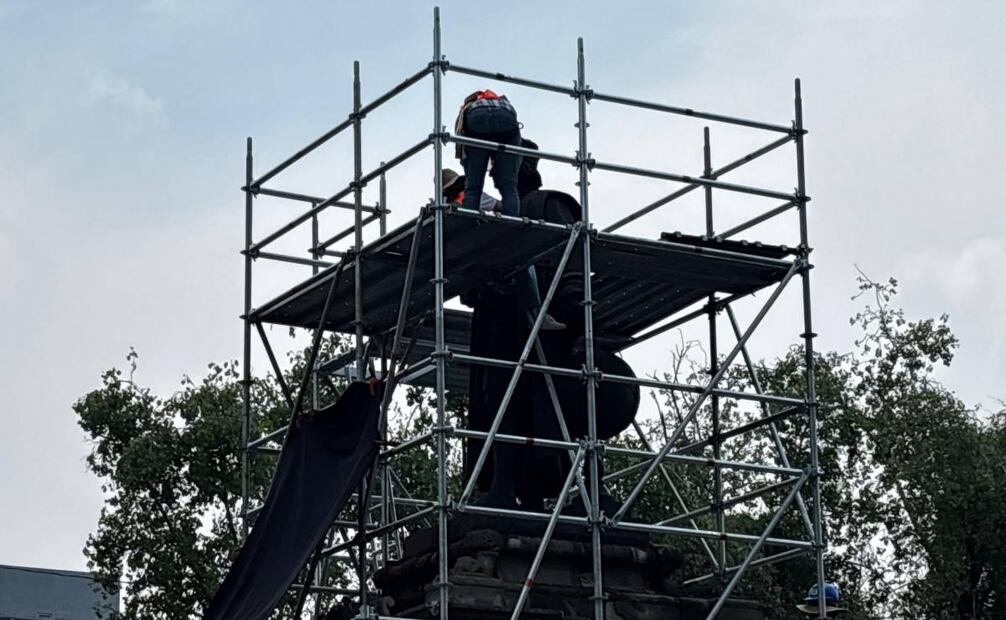 Especialistas buscan restaurar el monumento (27/05/2025). Foto: Especial