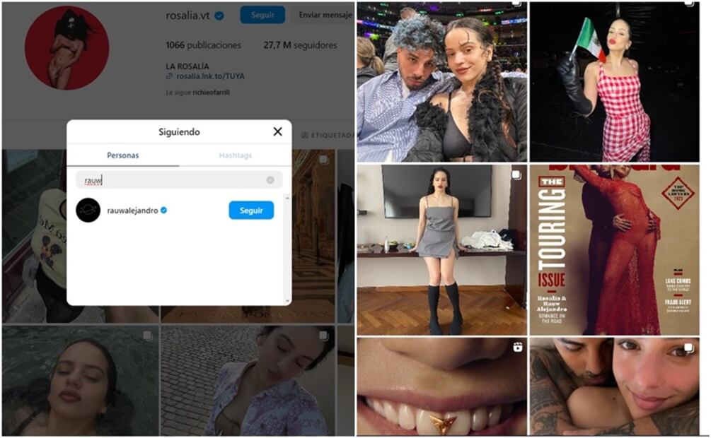 Rosalía Instagram. Foto: Capturas