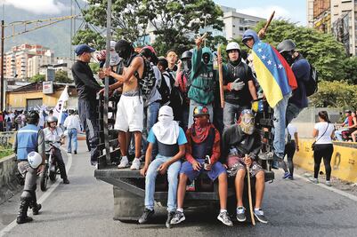 Chavism supporters, willing to defend the regime