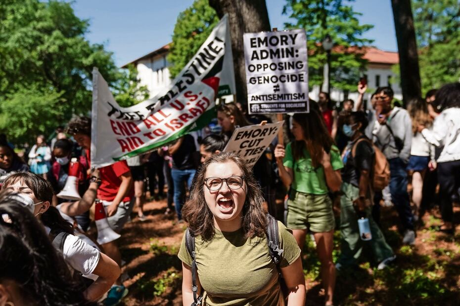 Protesta propalestina en Estados Unidos. Foto: EL UNIVERSAL