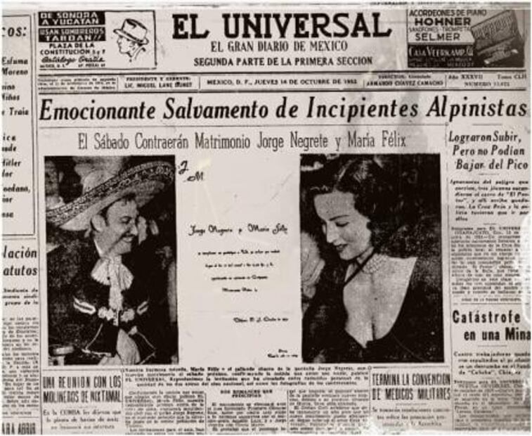Jorge Negrete y María Félix, enemigos 10 años, maridos 14 meses