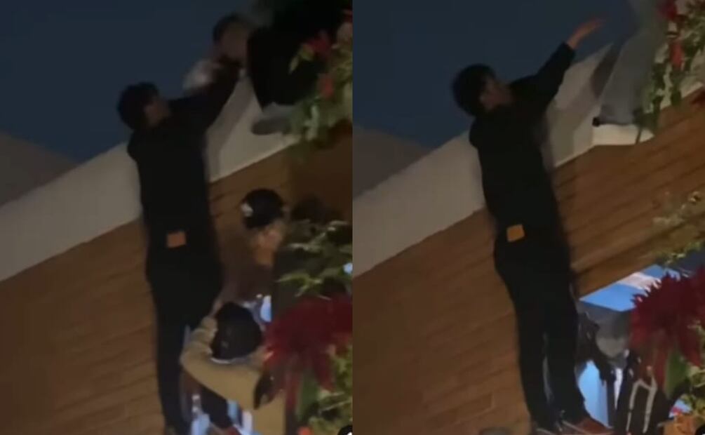 Luego del ataque en el bar Bloom en Tulancingo, Hidalgo, varios jóvenes intentaron huir (1/02/2025). Foto: Captura de video