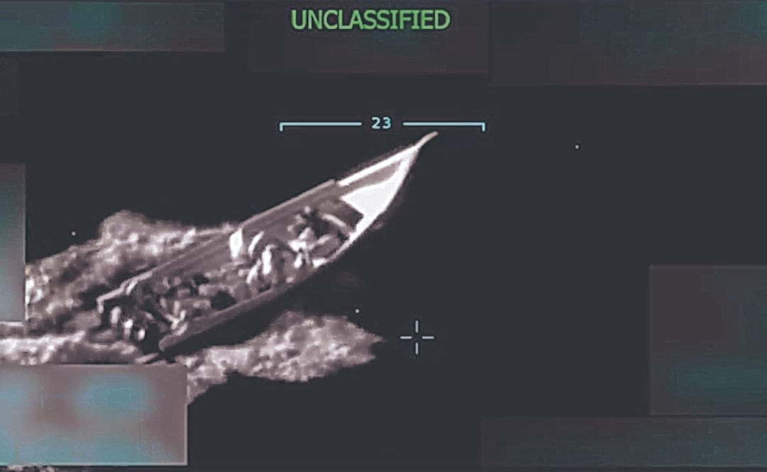 Militares de Estados Unidos destruyeron una lancha del Tren de Aragua que presuntamente se dirigía a la Unión Americana cargada con drogas. Foto Especial