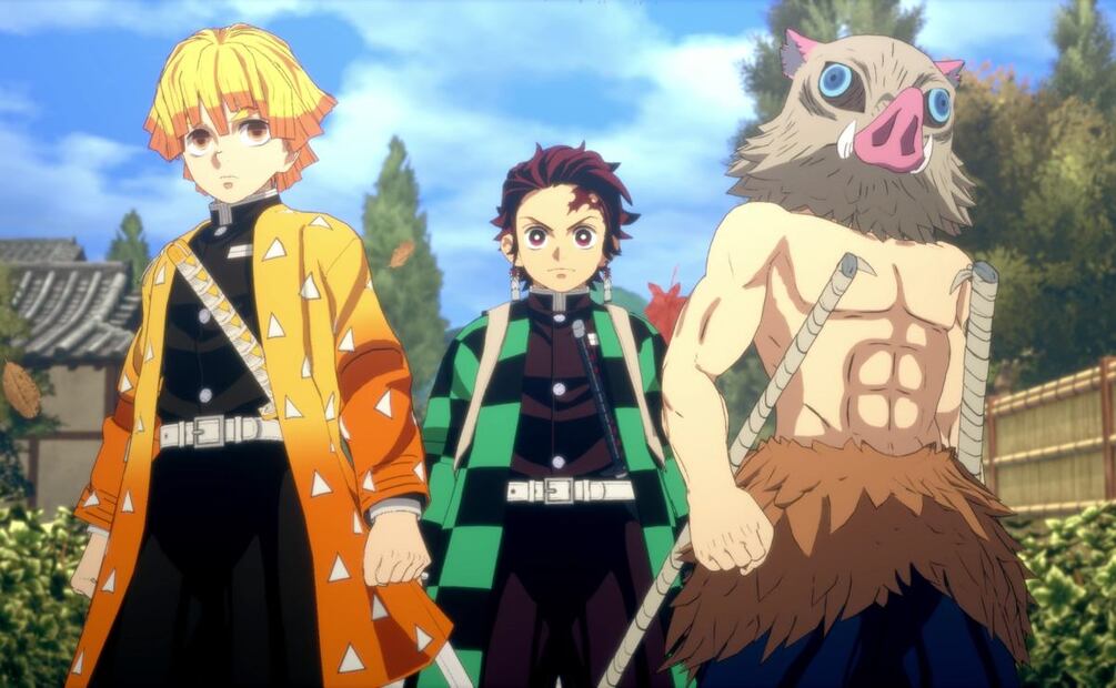 Tanjiro, Zenitsu e Inosuke, protagonistas de "Demon Slayer"| Foto: Especial EFE
