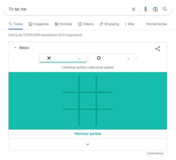 6 juegos en el buscador de Google que no conocías 
