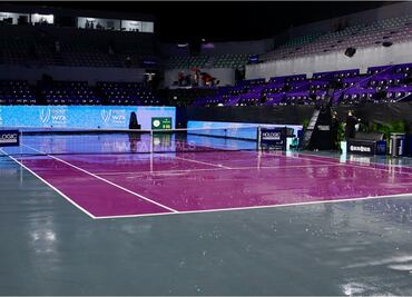 WTA Finals Cancún se ven afectadas por la lluvia; extenderán la jornada del lunes
