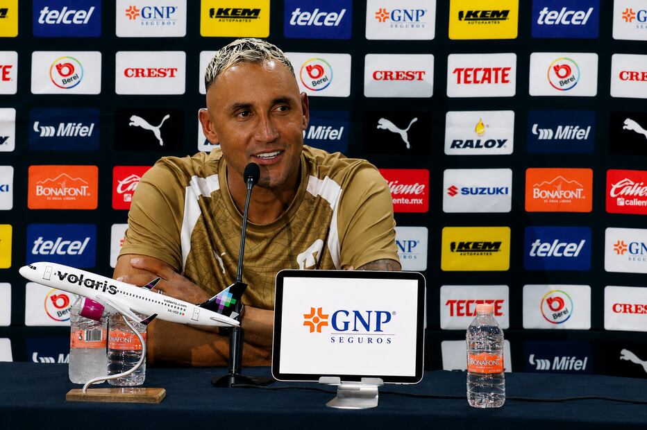 Keylor Navas en conferencia de prensa con Pumas, durante el torneo Apertura 2026 de la Liga MX - Foto: Maritza Villagómez | EL GRÁFICO
