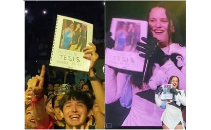 VIDEO. Fan hace tesis sobre Rosalía y se la regala en pleno concierto